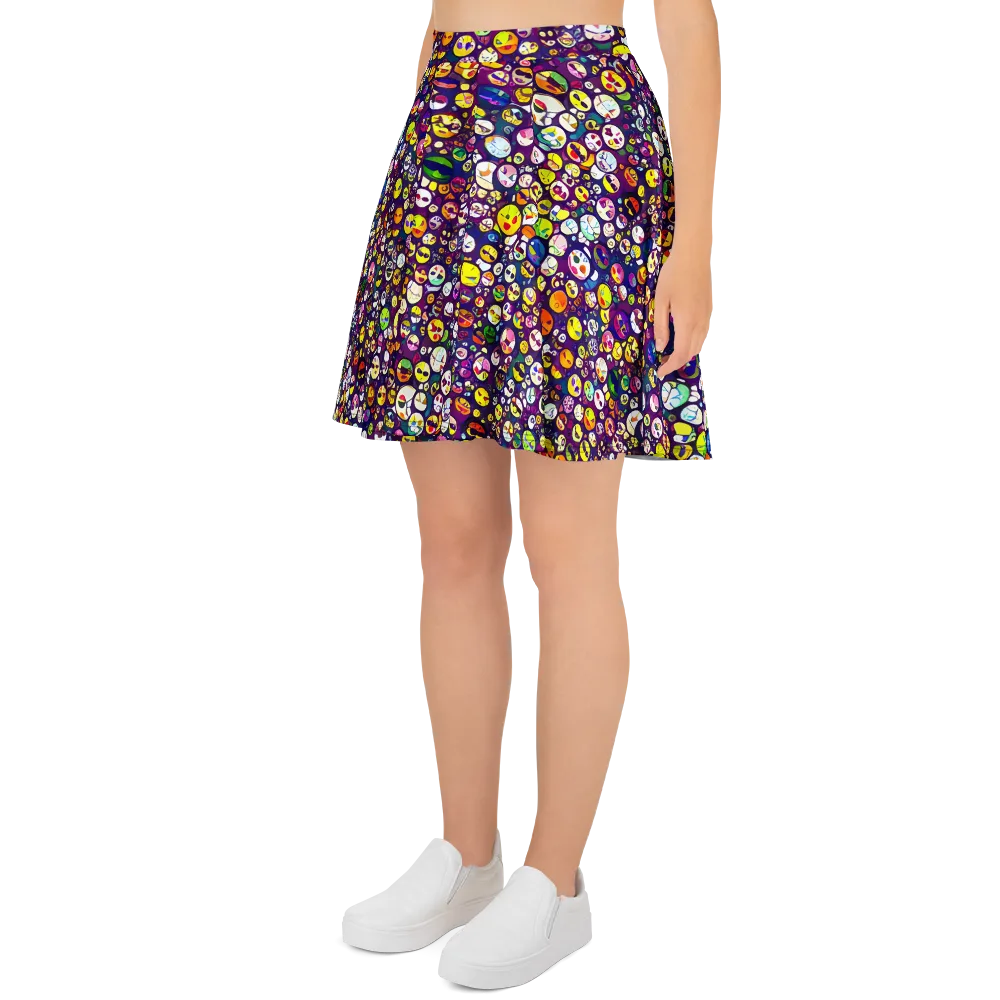 Mosaic Moods on Skater Skirt — Left
