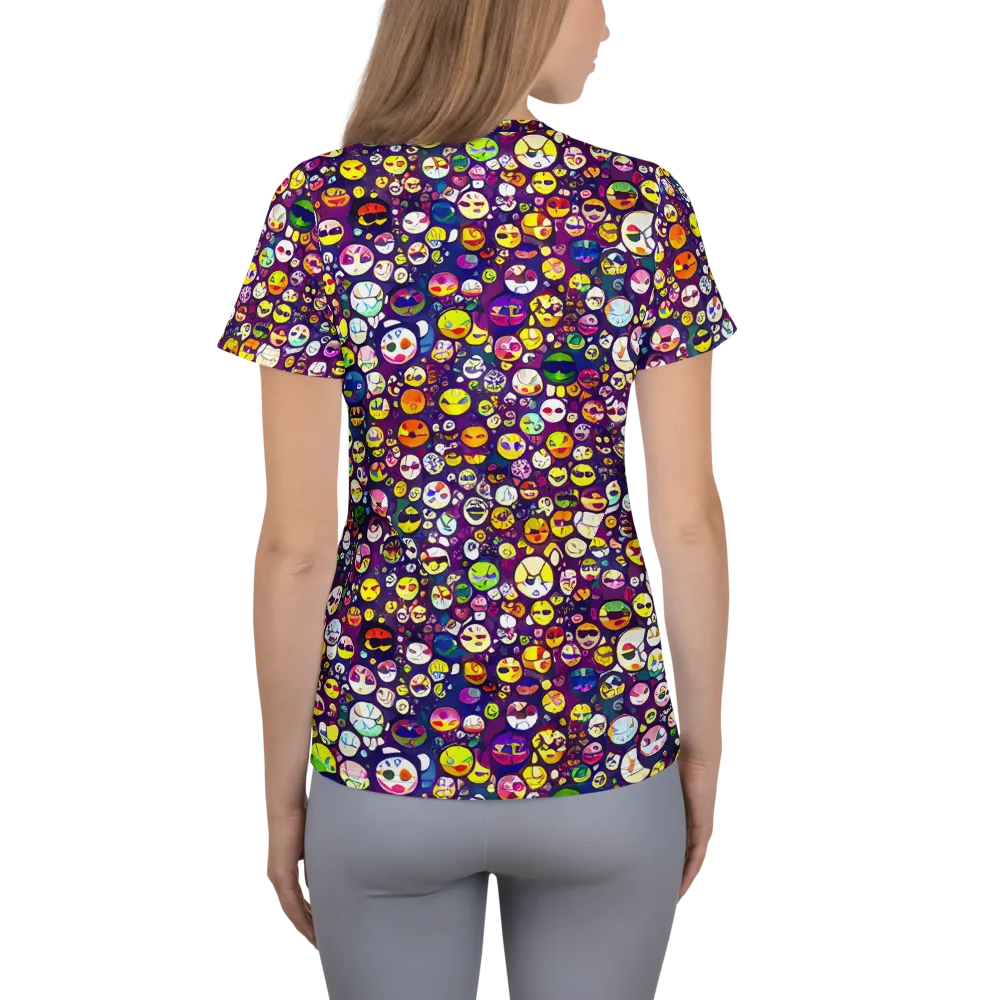 Mosaic Moods on Women's Athletic T-Shirt — Back