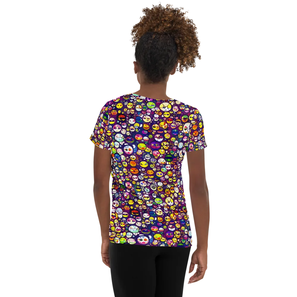 Mosaic Moods on Women's Athletic T-Shirt — Back