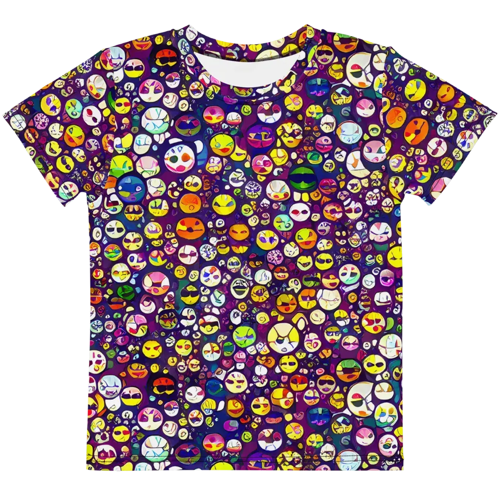 Mosaic Moods on Kids Crew Neck T-Shirt — Front