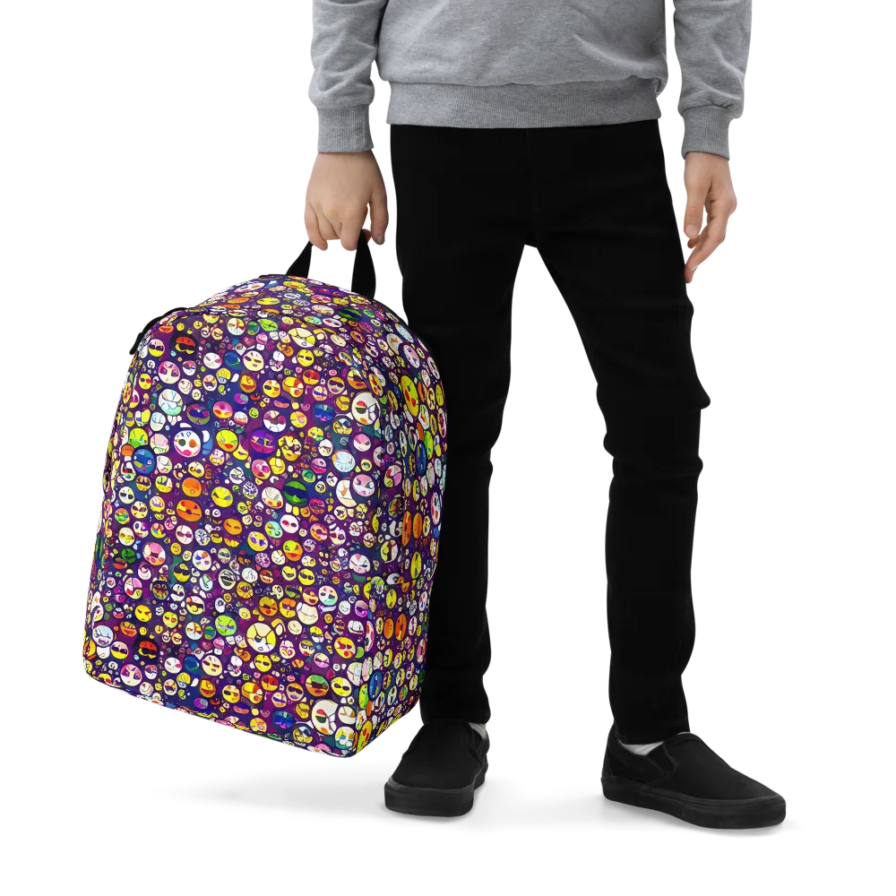 Mosaic Moods on Minimalist Backpack — Zoomed-in