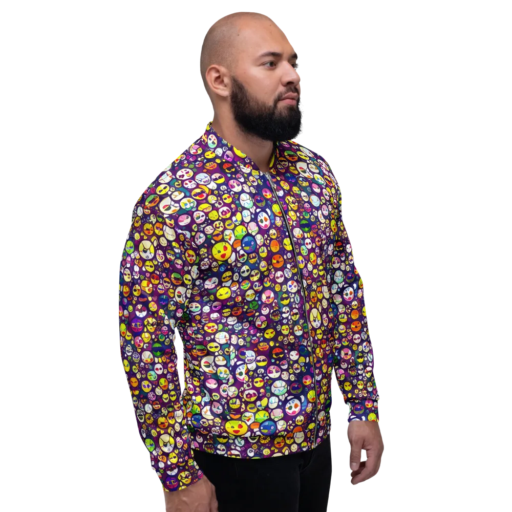 Mosaic Moods on Bomber Jacket — Right