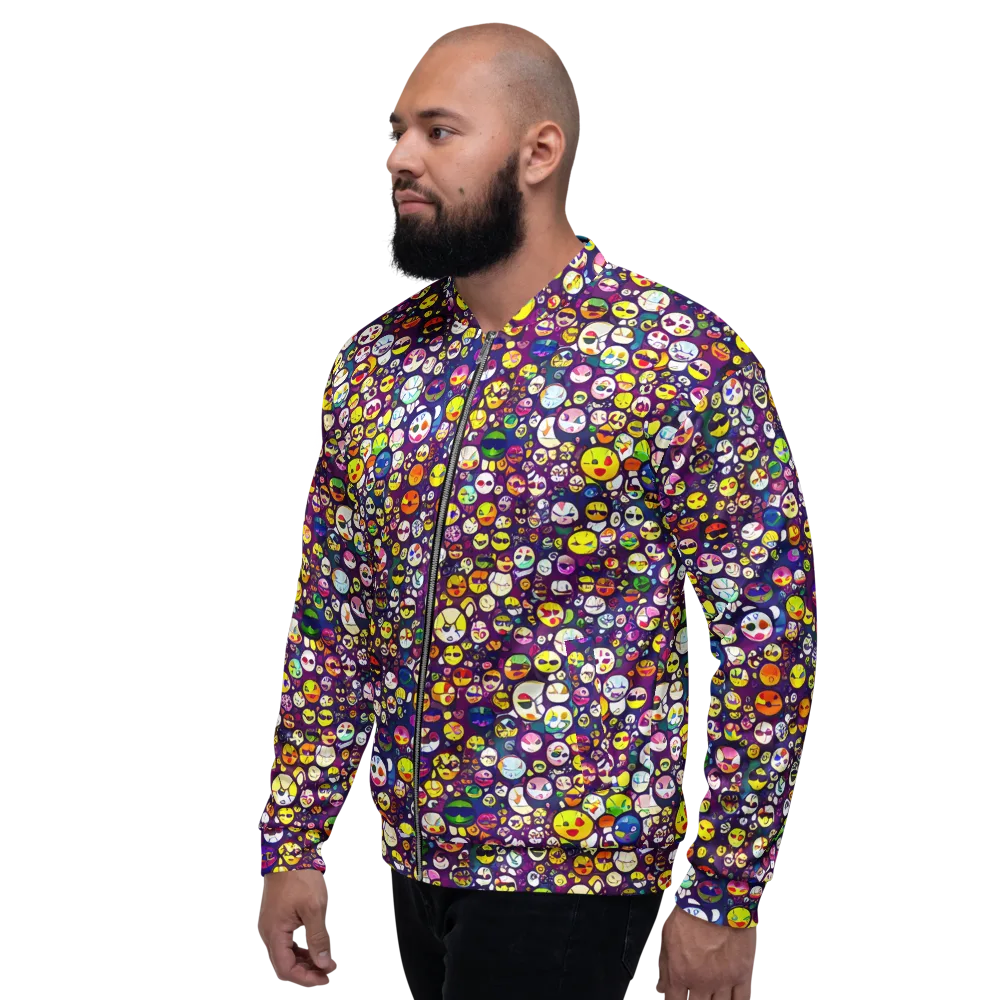 Mosaic Moods on Bomber Jacket — Left