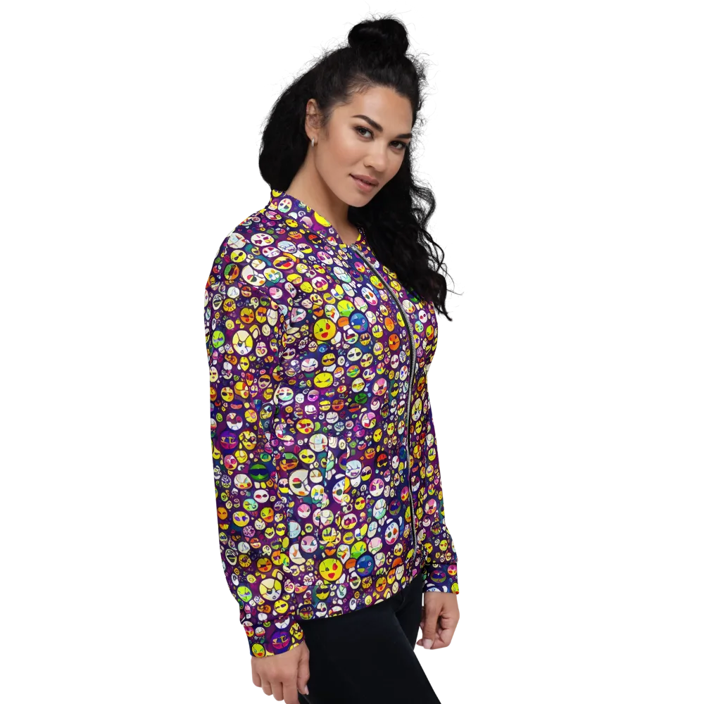 Mosaic Moods on Bomber Jacket — Right