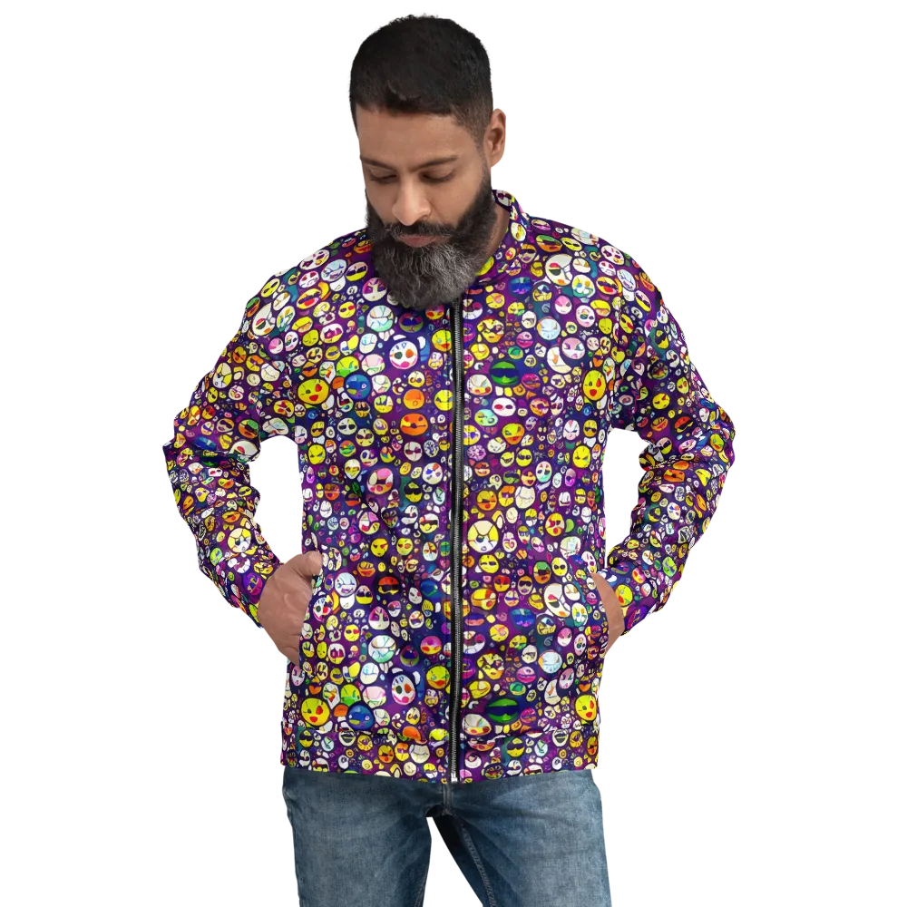 Mosaic Moods on Bomber Jacket — Front