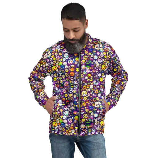 Mosaic Moods on a Bomber Jacket