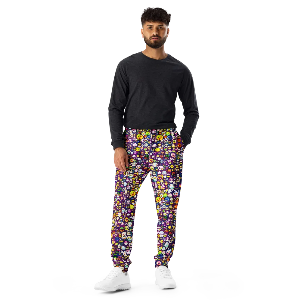 Mosaic Moods on Men's Joggers — Front