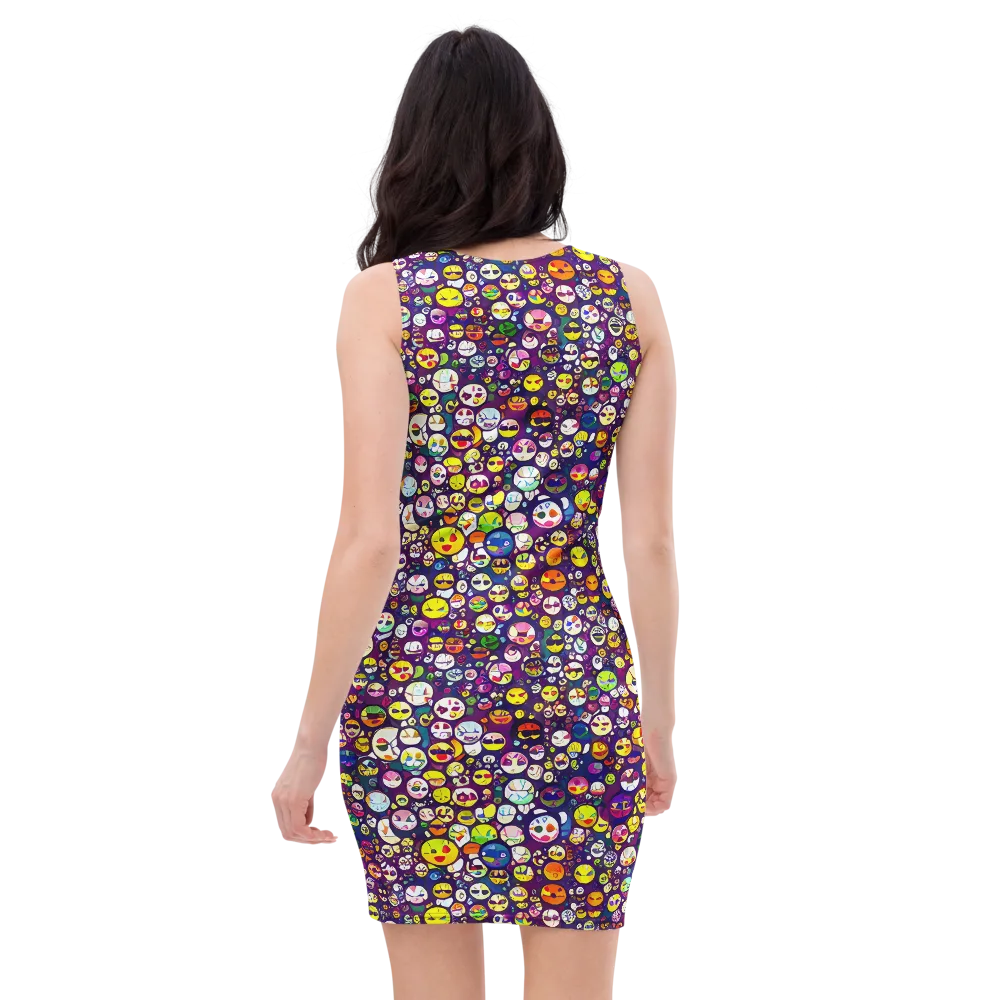 Mosaic Moods on Bodycon Dress — Back