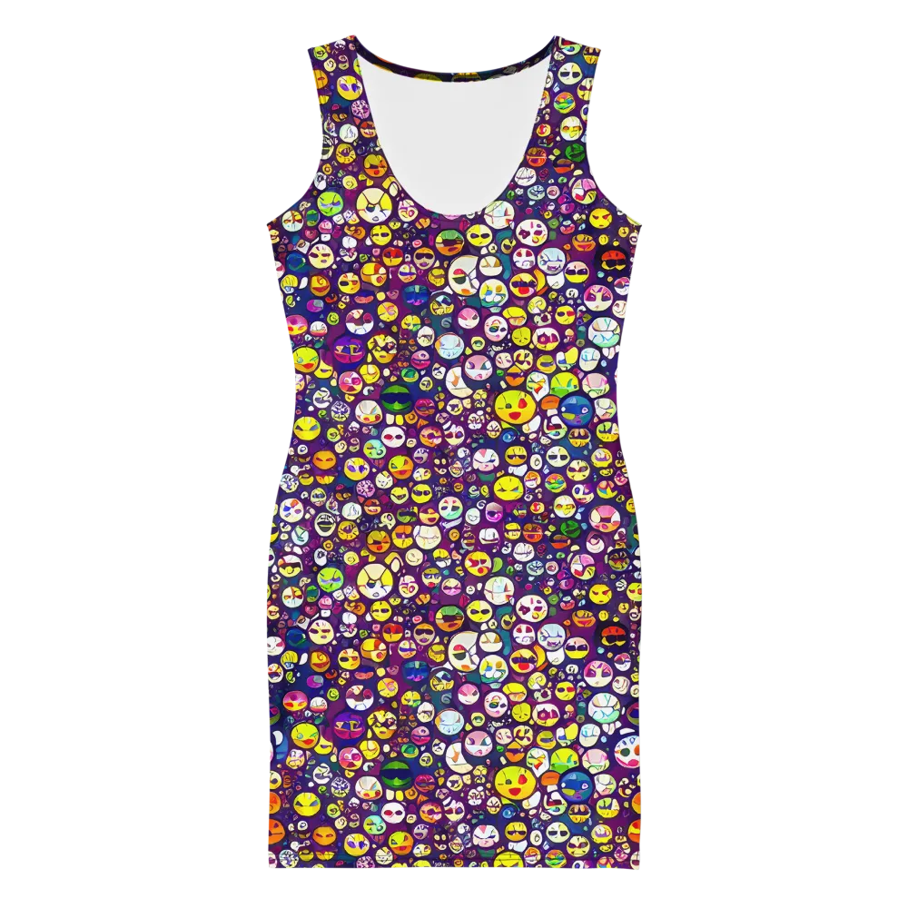 Mosaic Moods on Bodycon Dress — Front