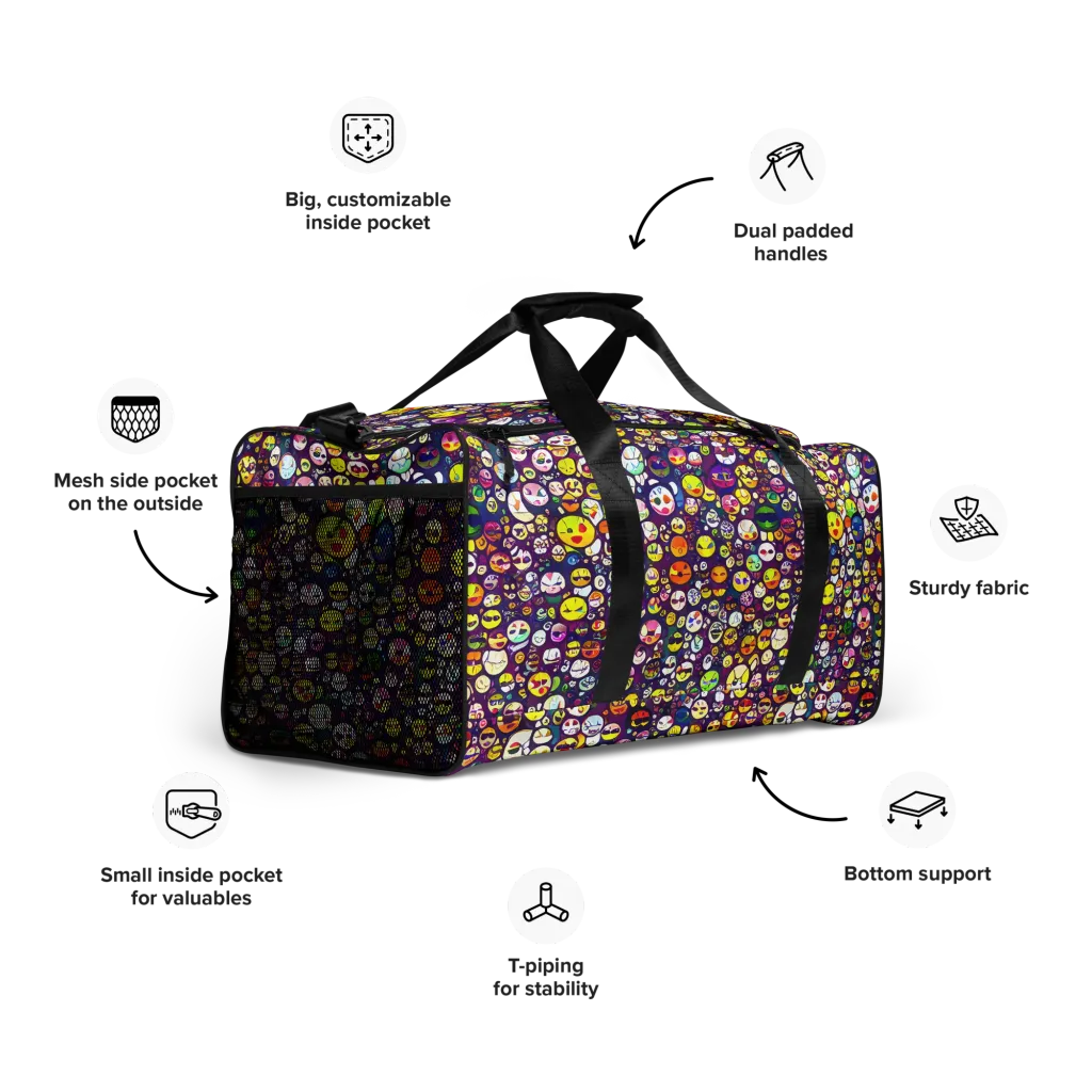 Mosaic Moods on Duffle Bag — Right Front