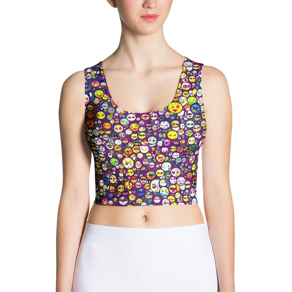 Mosaic Moods on Crop Top — Front