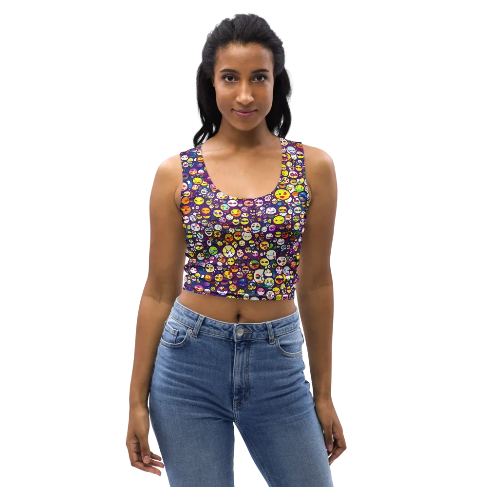 Mosaic Moods on Crop Top — Front