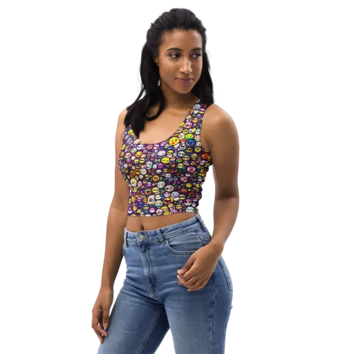 Mosaic Moods on a Crop Top