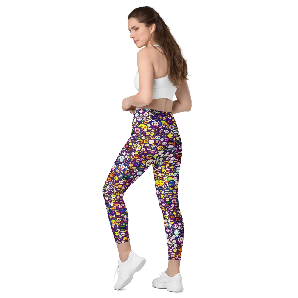 Mosaic Moods on Leggings with Pockets — Left Back