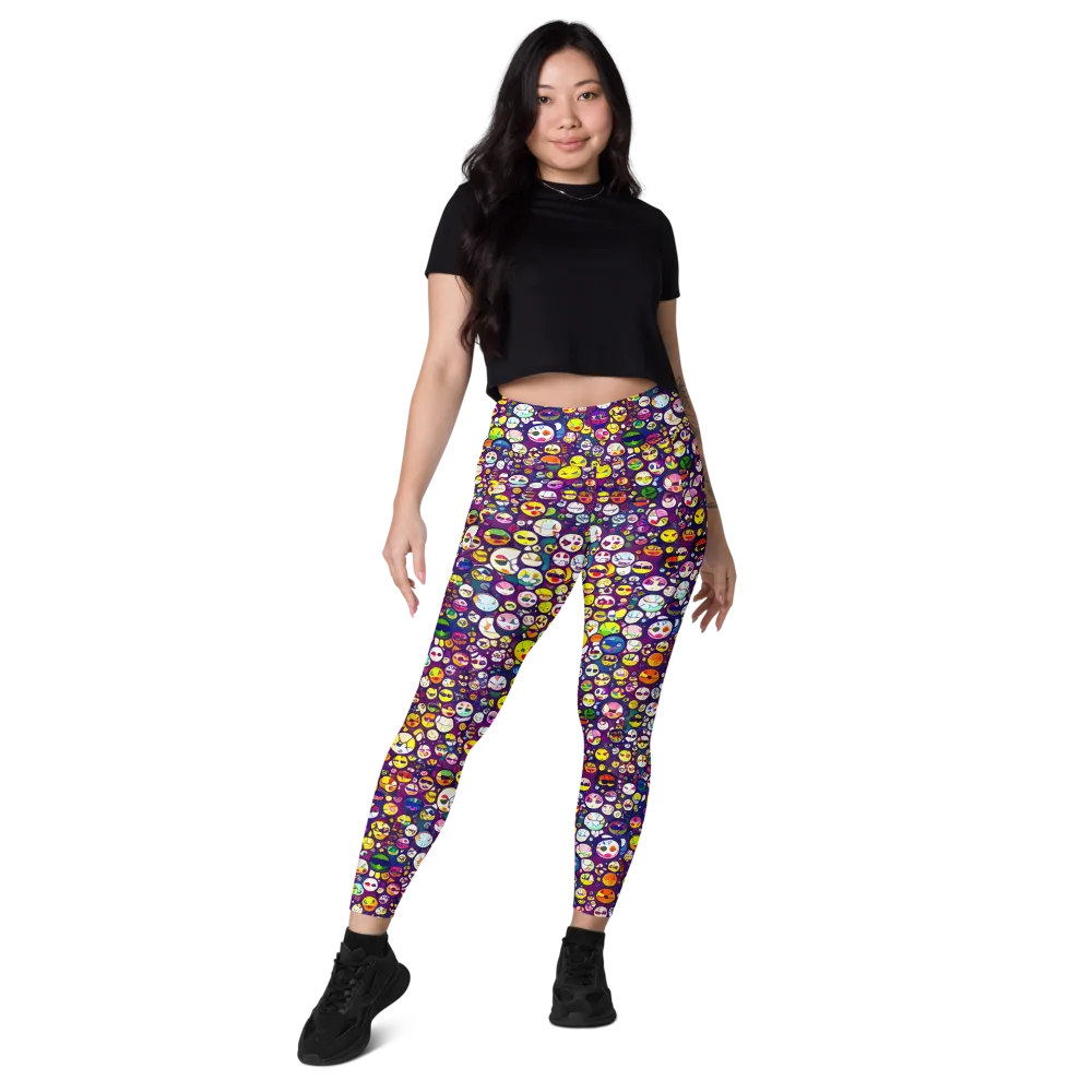 Mosaic Moods on Leggings with Pockets — Front