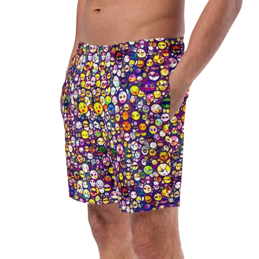 Mosaic Moods on a Swim Trunks