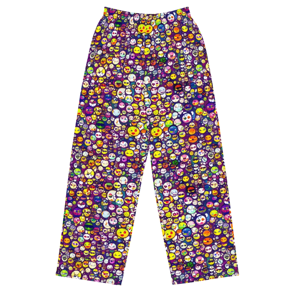 Mosaic Moods on Wide-Leg Pants — Front