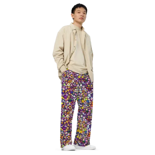 Mosaic Moods on a Wide-Leg Pants