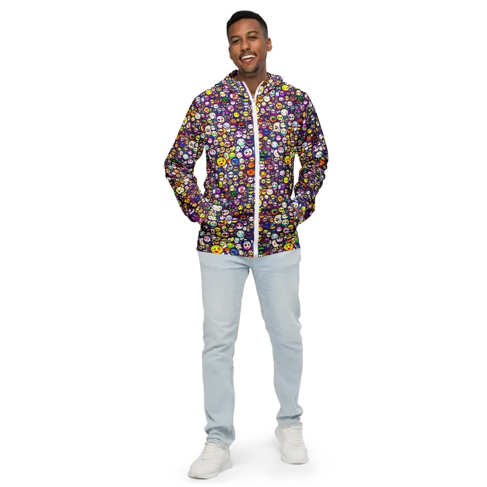 Mosaic Moods on Men's Windbreaker — Front