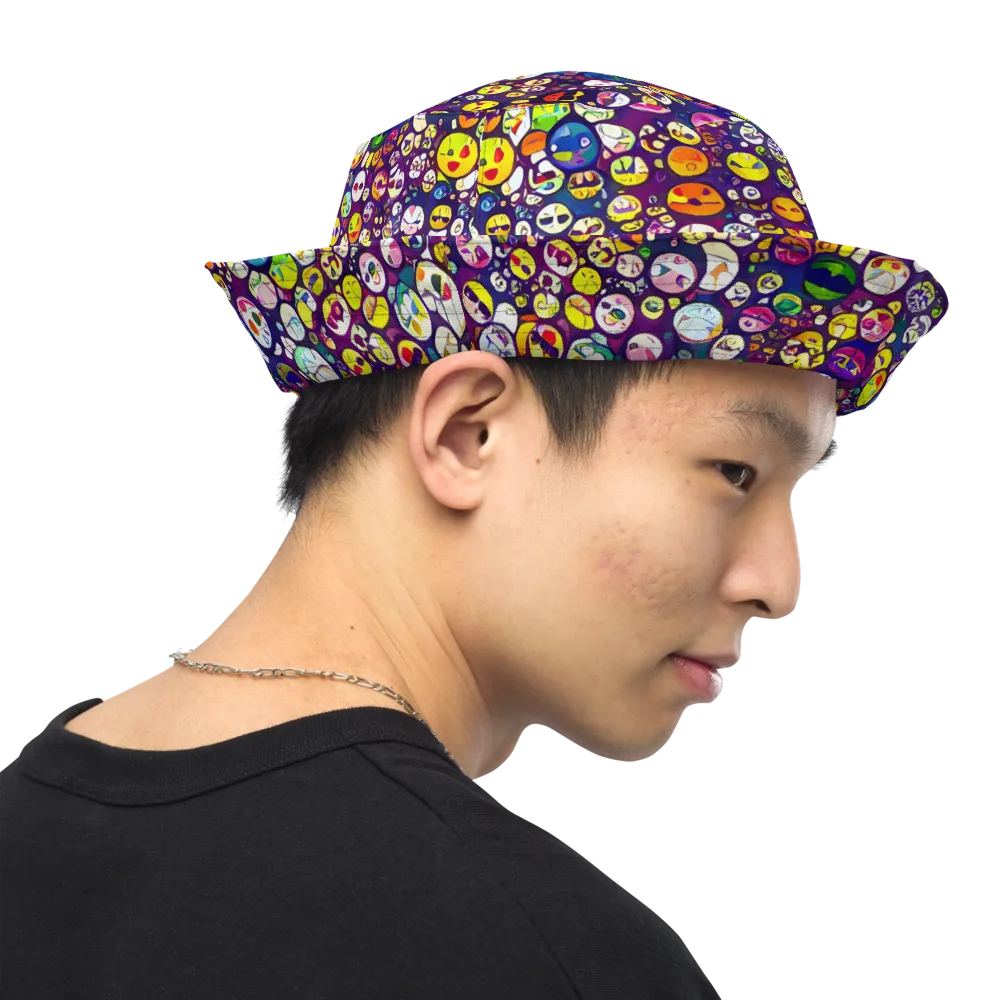 Mosaic Moods on Reversible Bucket Hat — Right Outside