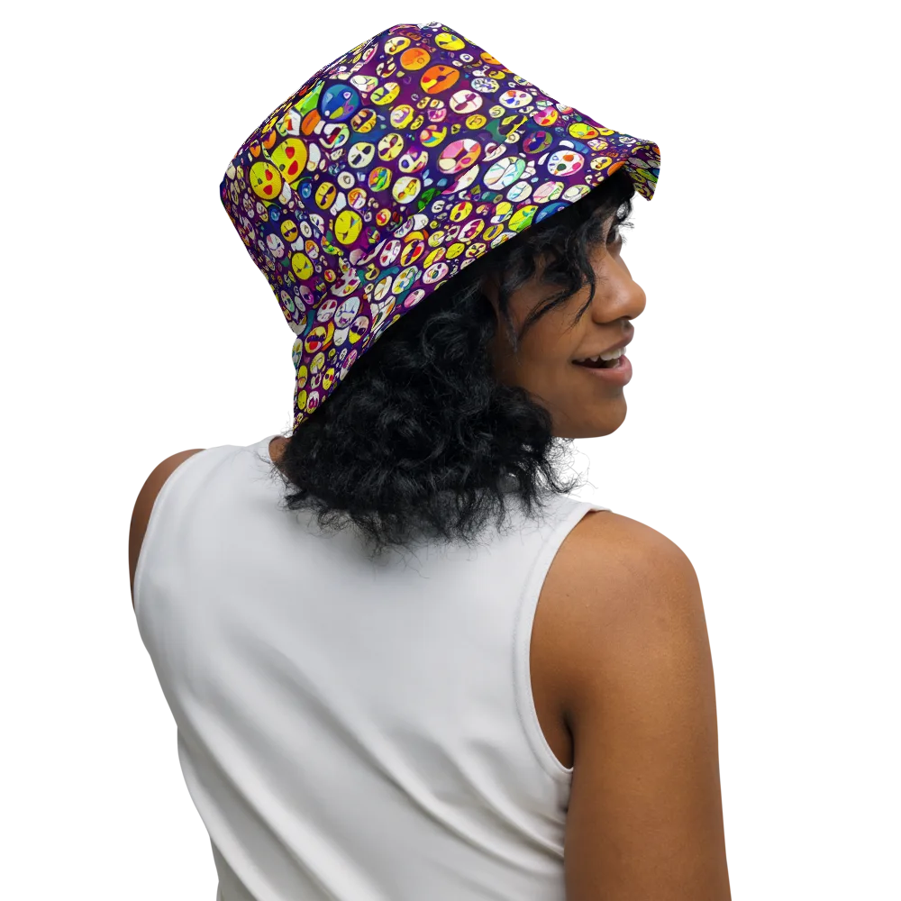 Mosaic Moods on Reversible Bucket Hat — Right Outside