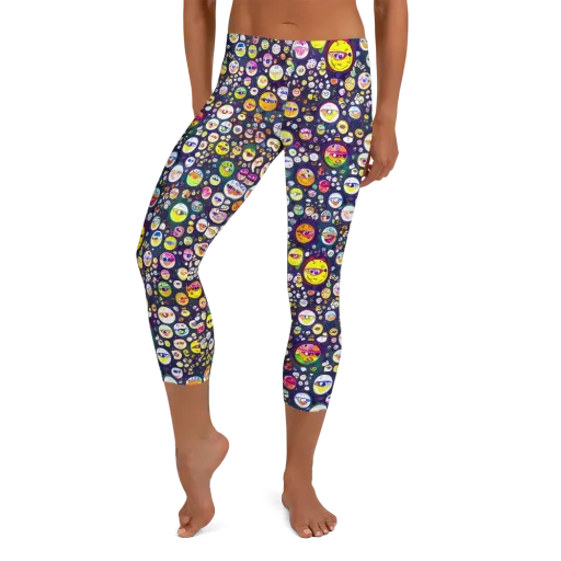 Whimsical Eyescape on a Capri Leggings