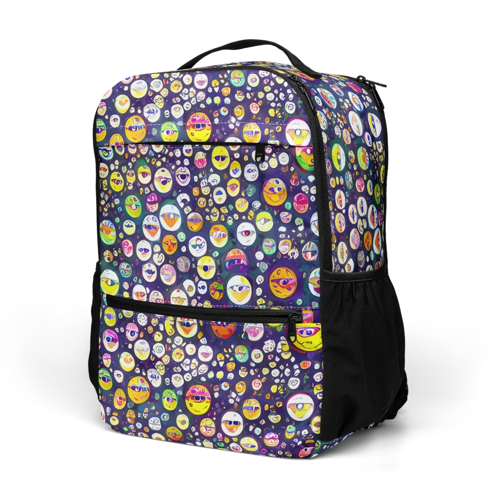 Whimsical Eyescape on Utility Backpack — Left Front