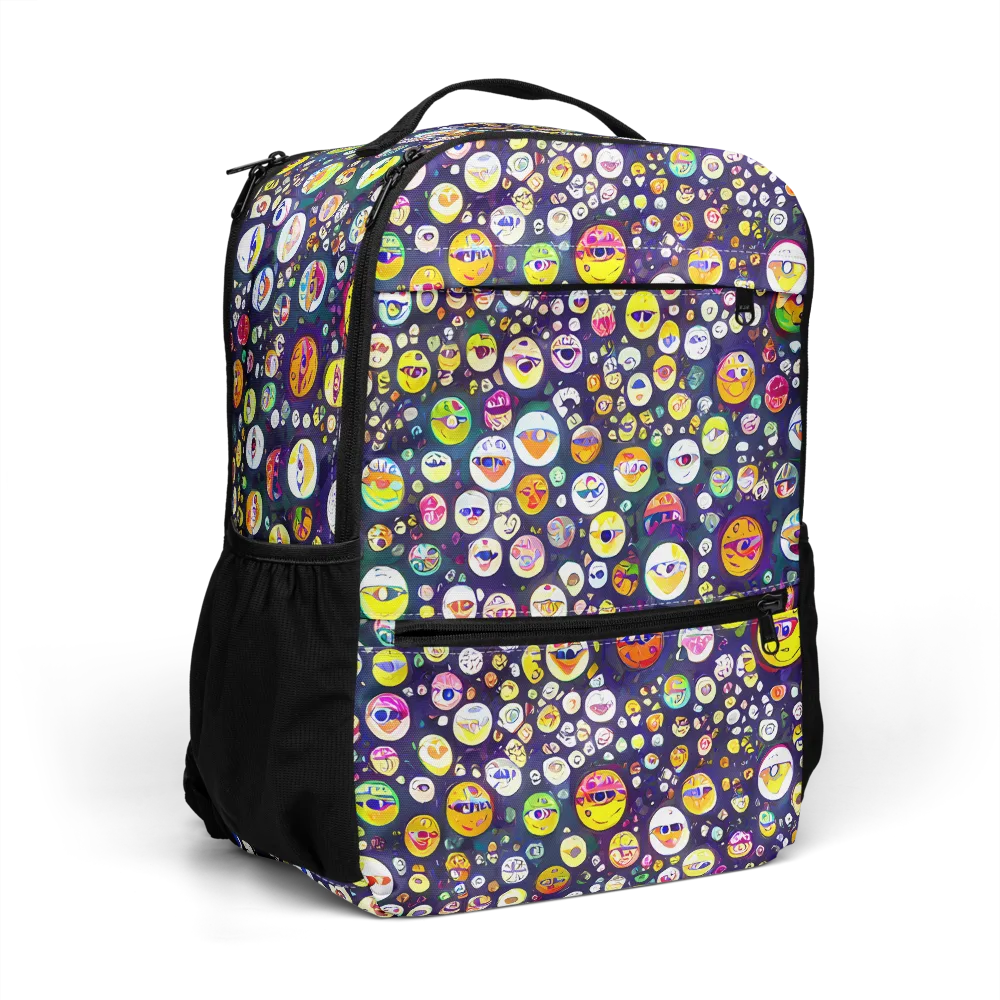 Whimsical Eyescape on Utility Backpack — Right Front
