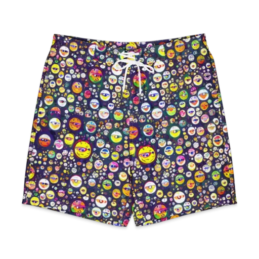 Whimsical Eyescape on a Men's Board Shorts