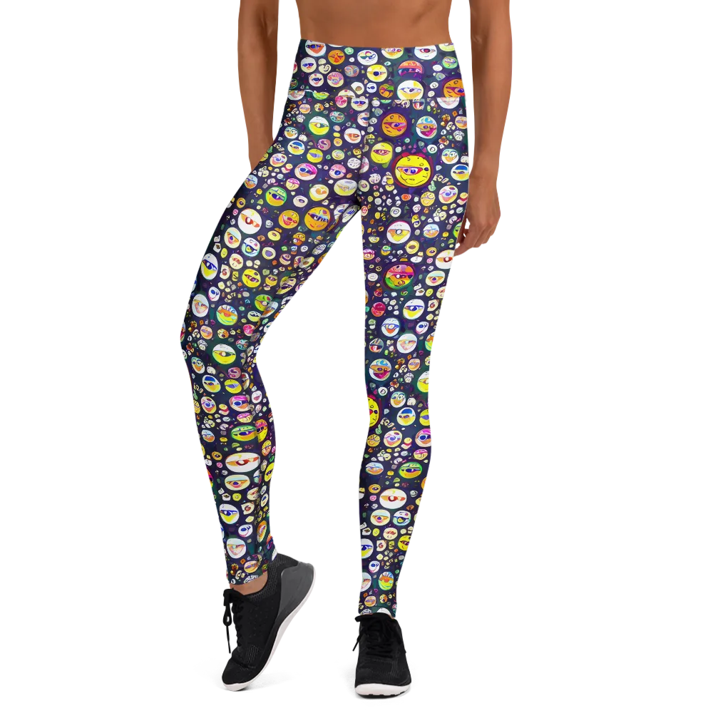 Whimsical Eyescape on Yoga Leggings — Front