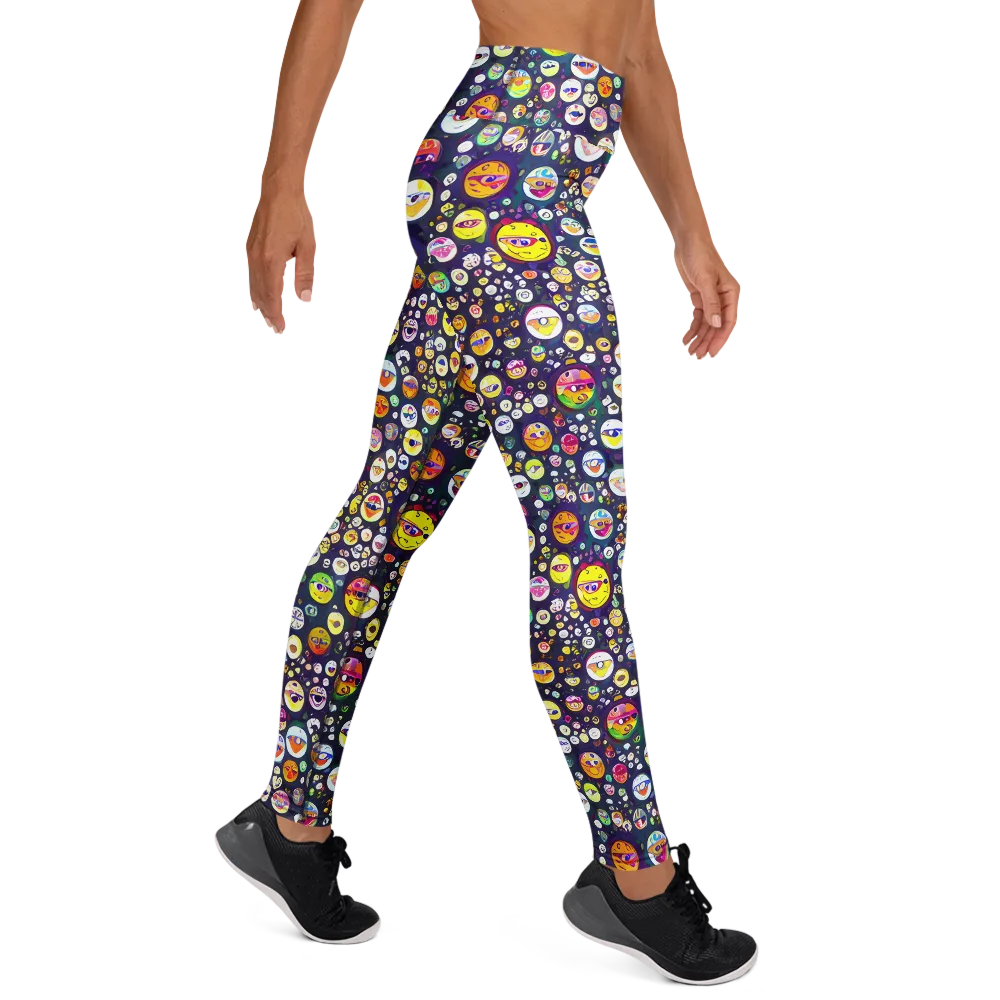 Whimsical Eyescape on Yoga Leggings — Right