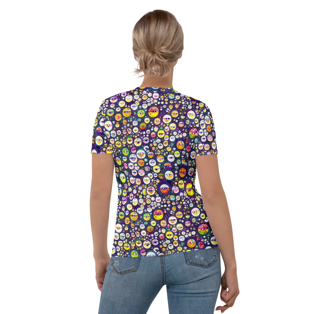 Whimsical Eyescape on Women's Crew Neck T-Shirt — Back