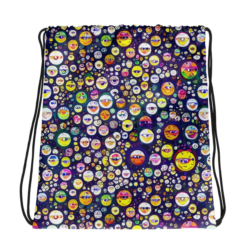 Whimsical Eyescape on Drawstring Bag — Photo