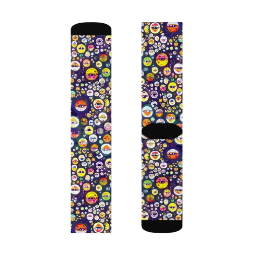 Whimsical Eyescape on a Socks