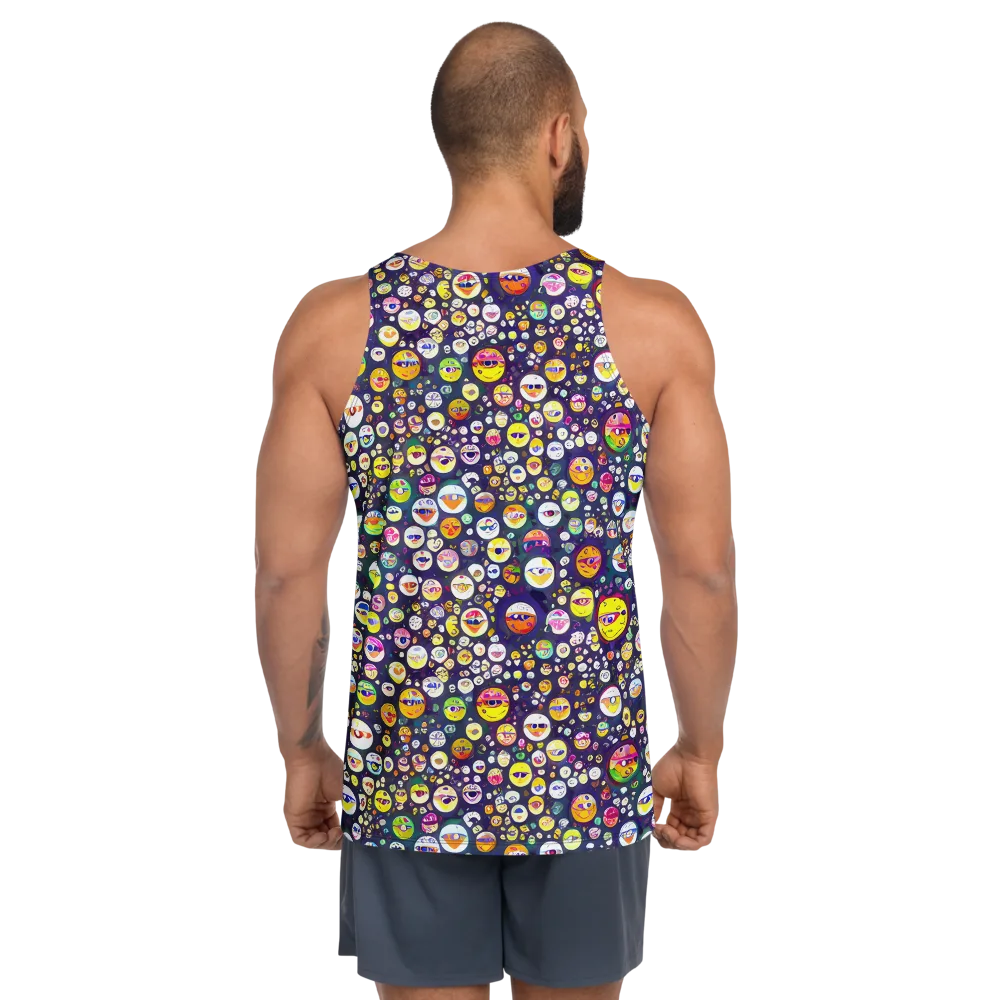 Whimsical Eyescape on Men's Tank Top — Back