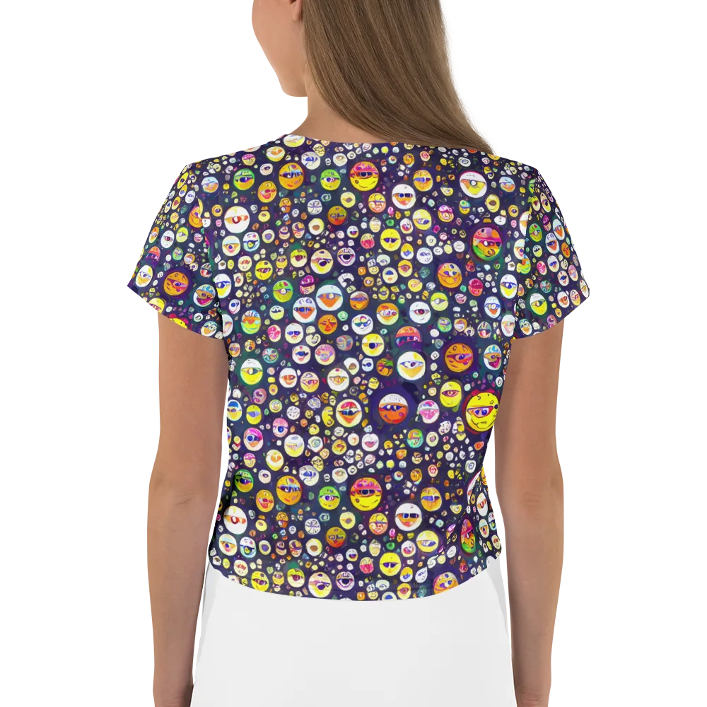Whimsical Eyescape on Crop Tee — Back