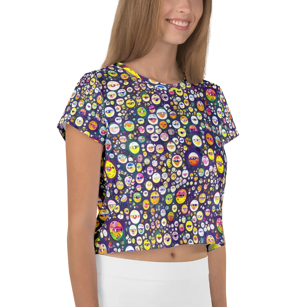 Whimsical Eyescape on Crop Tee — Right