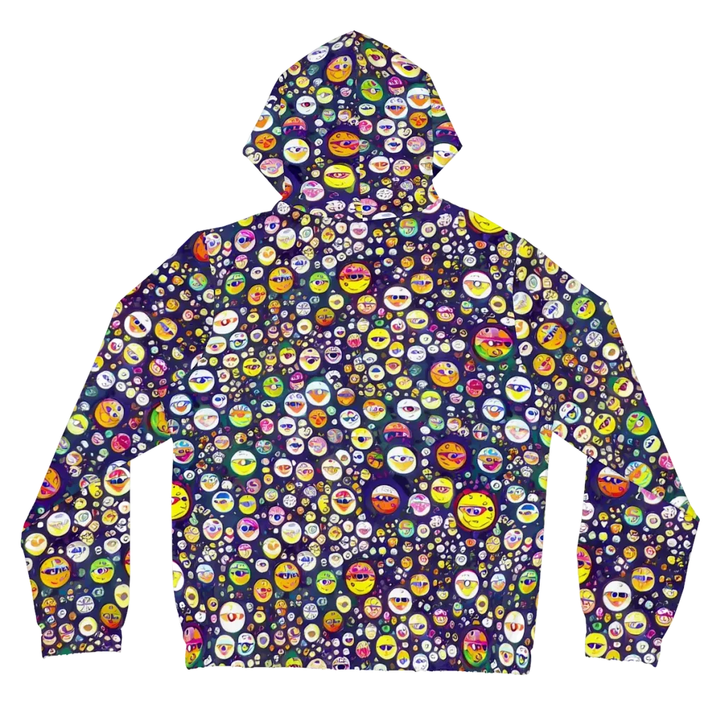 Whimsical Eyescape on Women's Full-Zip Hoodie — Back