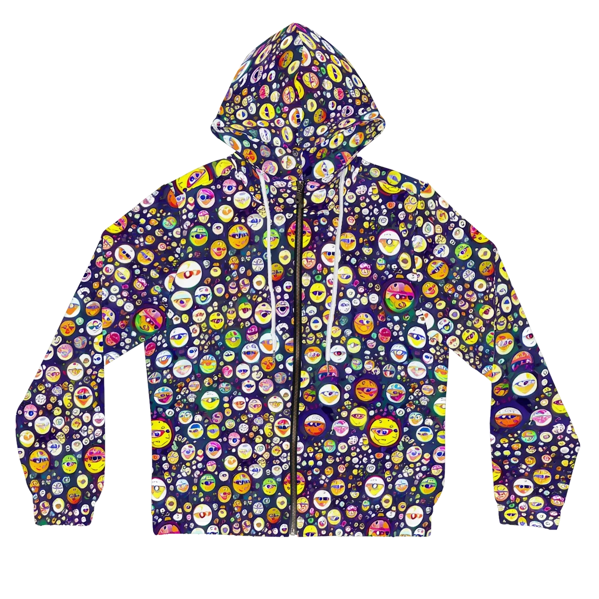 Whimsical Eyescape on Women's Full-Zip Hoodie — Front