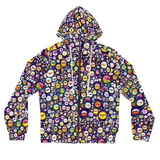 Whimsical Eyescape on a Women's Full-Zip Hoodie