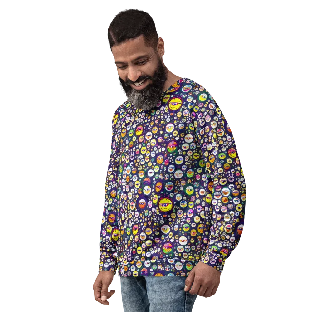 Whimsical Eyescape on Sweatshirt — Left Front