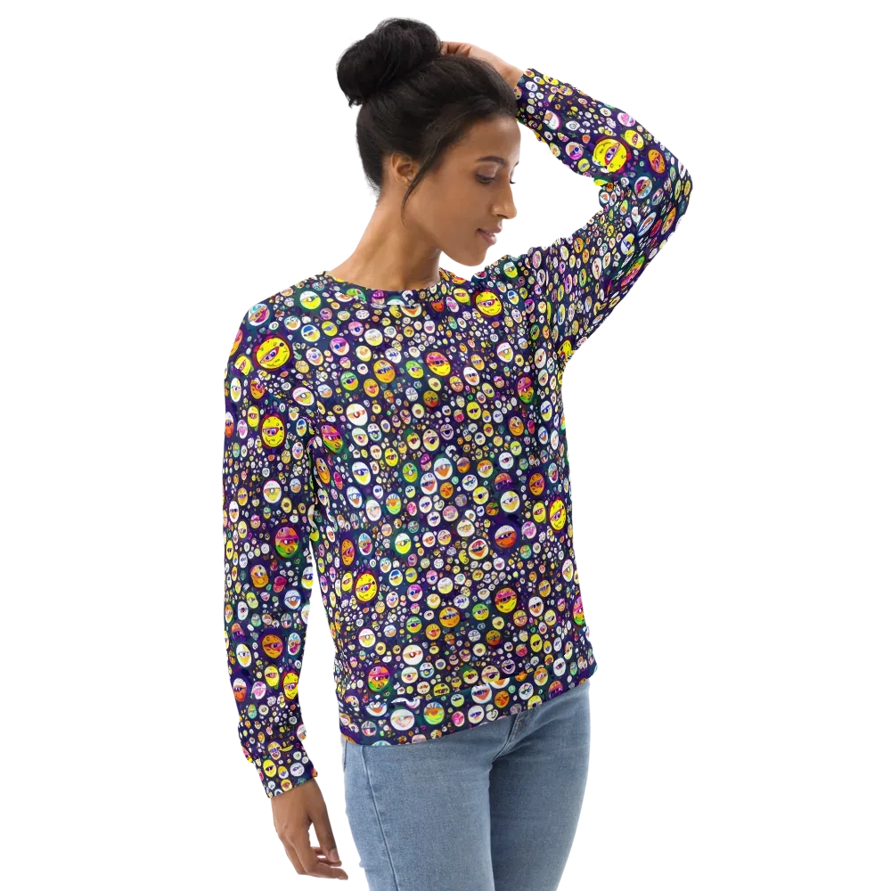 Whimsical Eyescape on Sweatshirt — Right Front