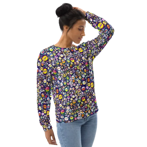 Whimsical Eyescape on a Sweatshirt