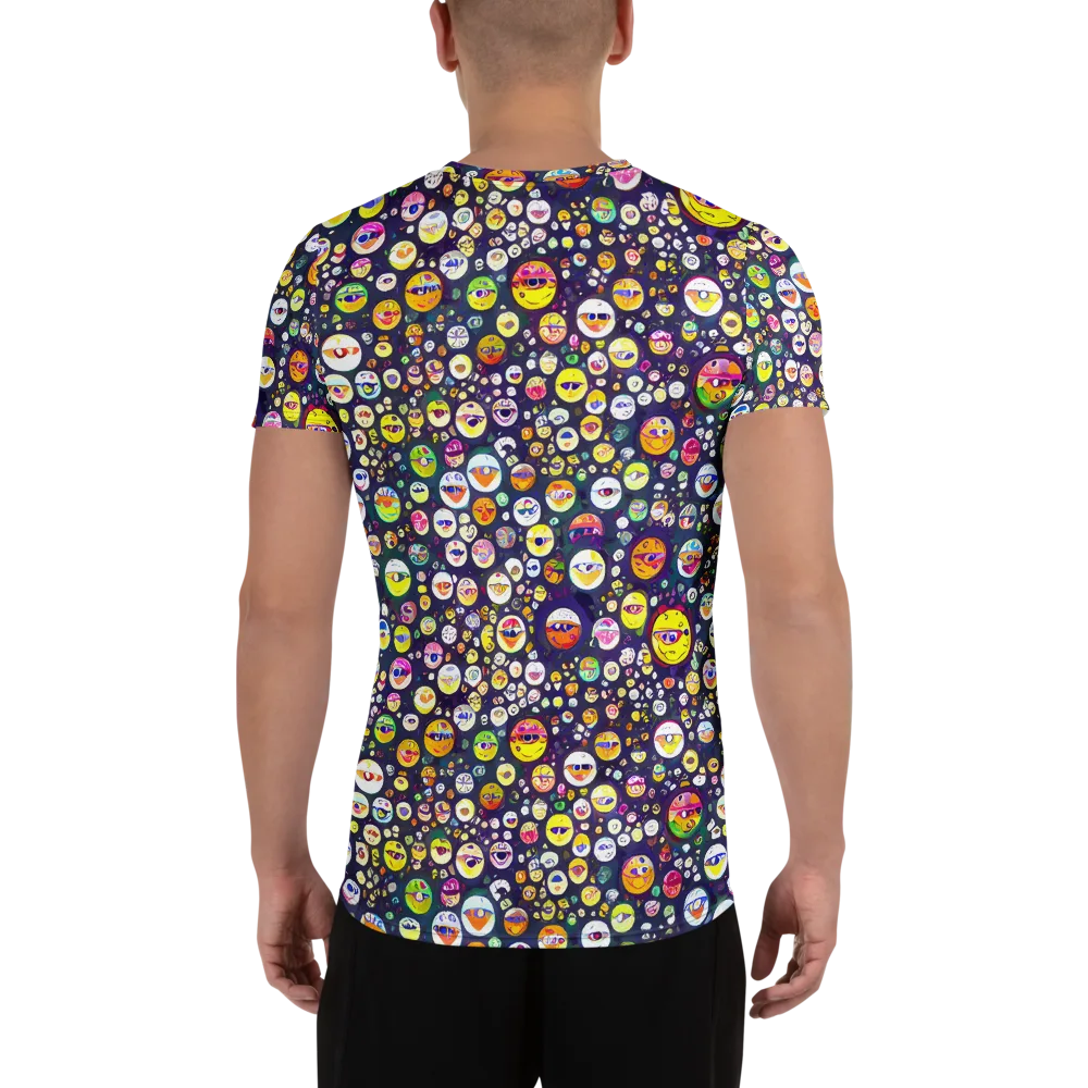 Whimsical Eyescape on Men's Athletic T-Shirt — Back