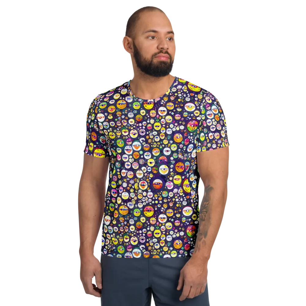 Whimsical Eyescape on Men's Athletic T-Shirt — Front