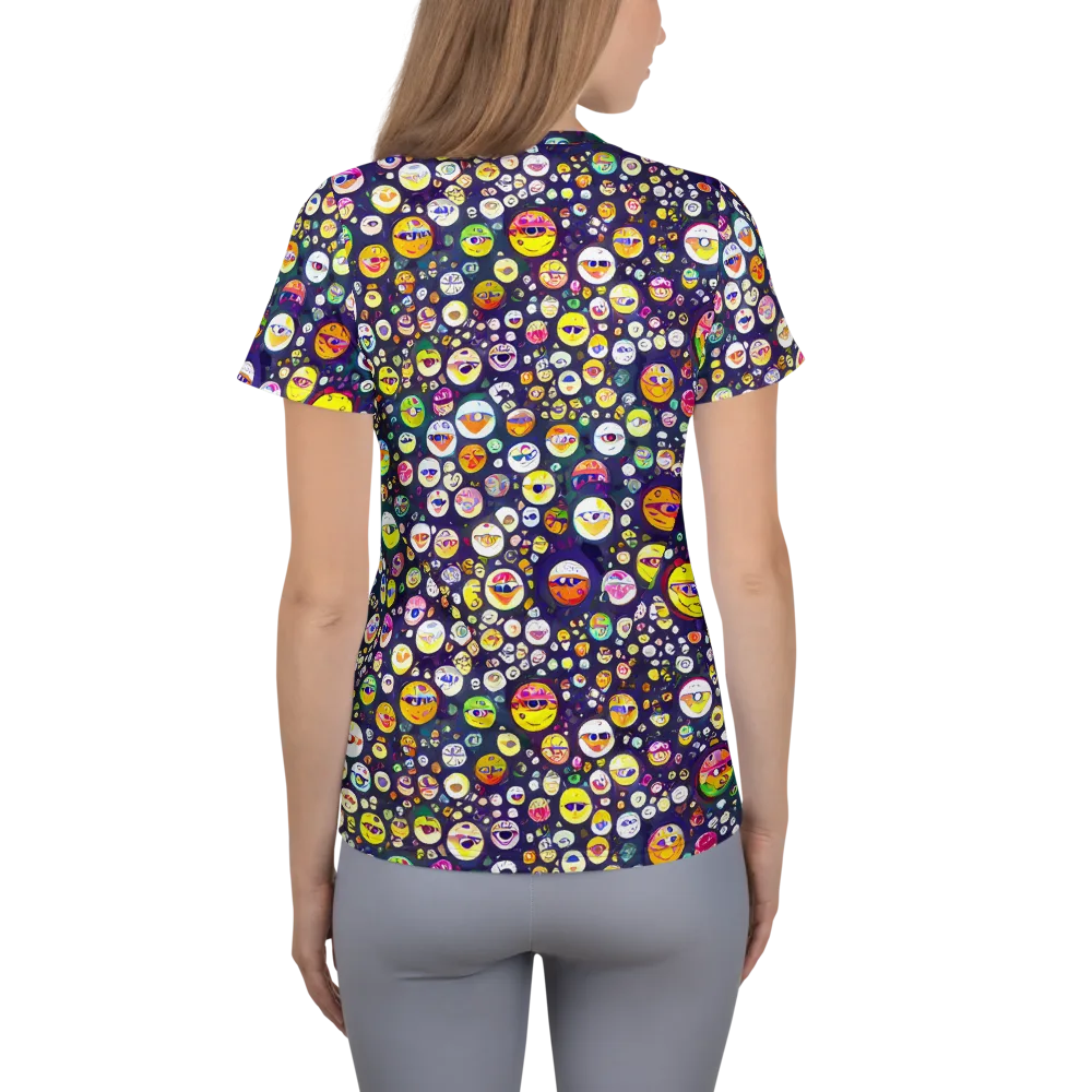 Whimsical Eyescape on Women's Athletic T-Shirt — Back