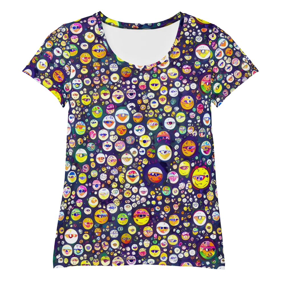 Whimsical Eyescape on Women's Athletic T-Shirt — Front