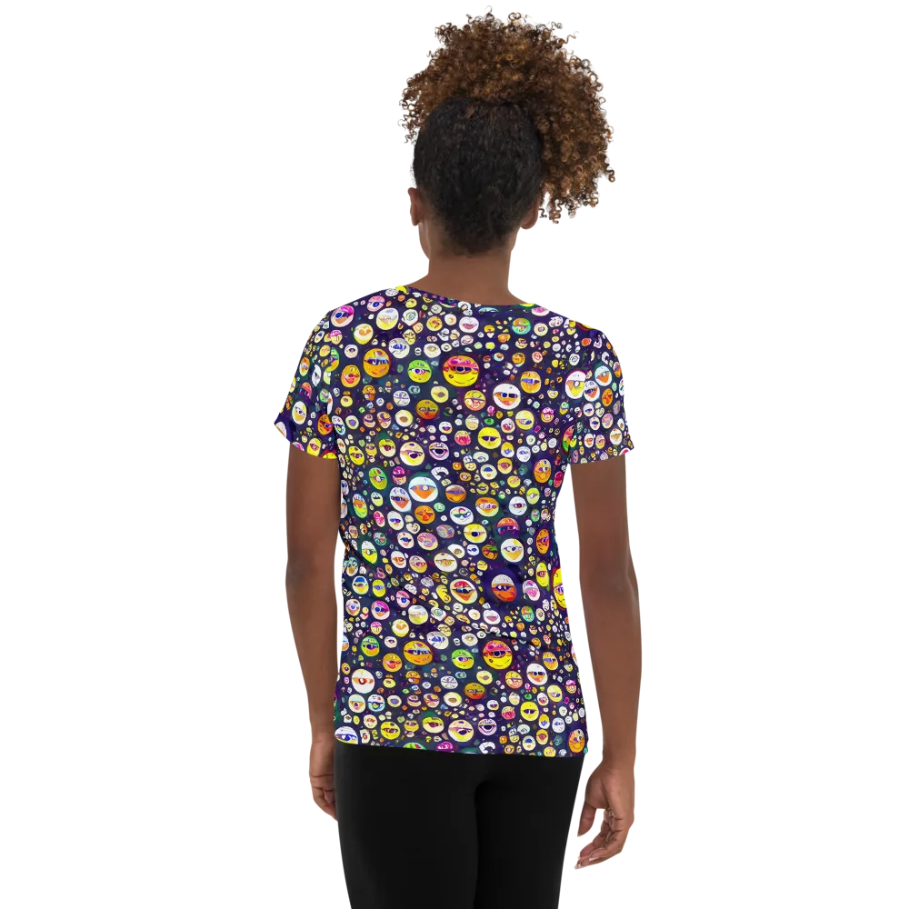 Whimsical Eyescape on Women's Athletic T-Shirt — Back