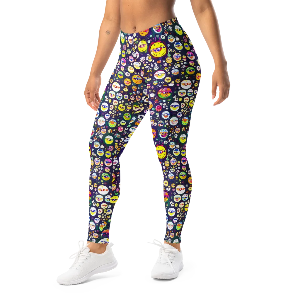 Whimsical Eyescape on Leggings — Left Front