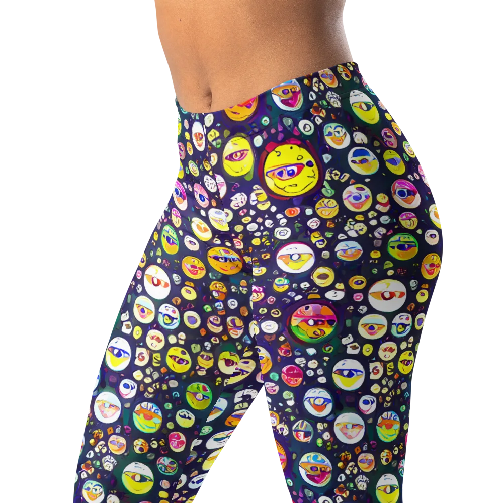 Whimsical Eyescape on Leggings — Left Front